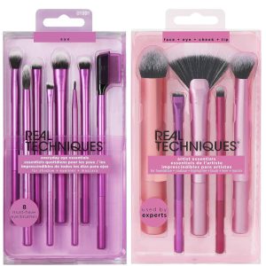 Real Techniques Artist Essentials and Everyday Eye Essentials Makeup Brush Kit 13 Pcs