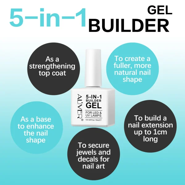 Aliver 5 in 1 Builder Gel for Nails 3