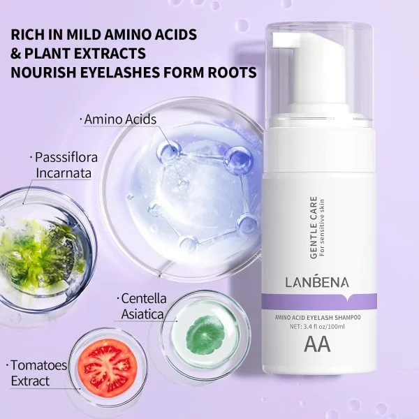 Lanbena Amino Acid Eyelash Shampoo 100ML 4