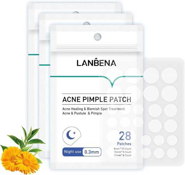 LANBENA Acne Pimple Patch Hydrophilic Acne Patch with Tea Tree Oil Quick Easy Acne Spot Treatment Acne Patches Night use scaled 1