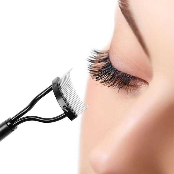 Mascara Applicator Portable Eyelashes Metal Comb Separator Brush Curling 6