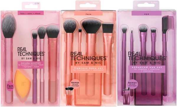 Real Techniques Everyday Essentials Artist Essential and Enhanced Eye Brush Set 16Pcs