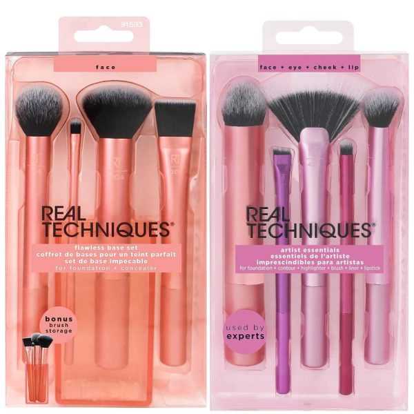 Real Techniques Everyday Eye Essential and Flawless Base Makeup Brush Set
