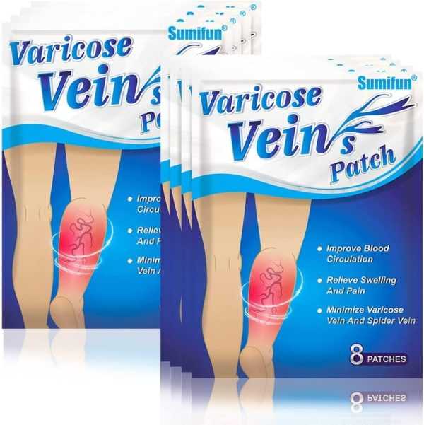 Sumifun Varicose Veins Patch for Spider Veins Vasculitis Veins Pain Relief Patch Improve Blood Circulation Soothing Leg Fatigue