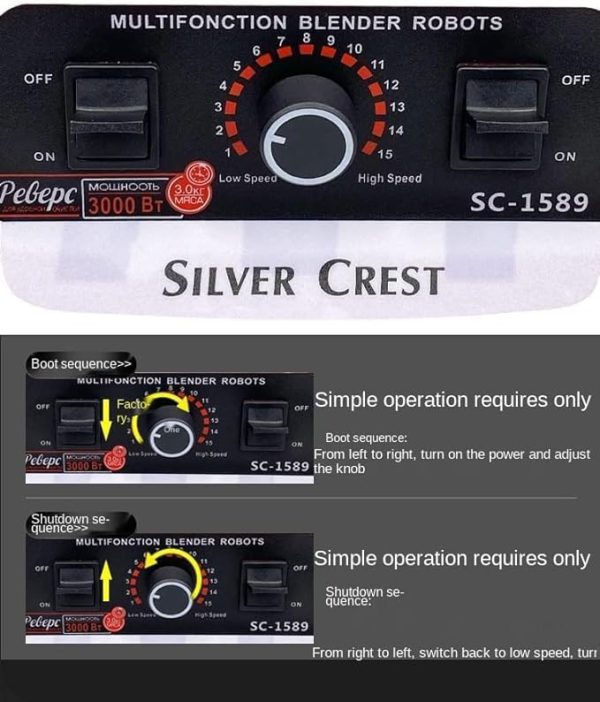 Silver Crest Heavy Duty Commercial Grade Blender 6