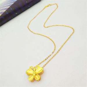 24K Gold Plated Butterfly Pendant With Collier Femme Choker Chain Necklace For Women