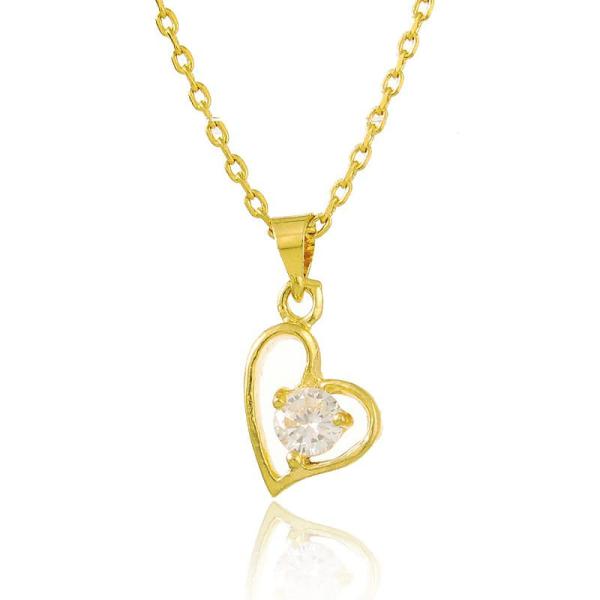 24K Gold Plated Heart Shape Pendant with Chain Necklaces For Women 5