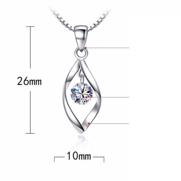 925 Sterling Silver Crystal Zircon Retro Fine Necklace 45CM For Women 4