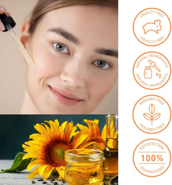 Aliver Organic Sunflower Seed Oil For Skin Face Hair 2