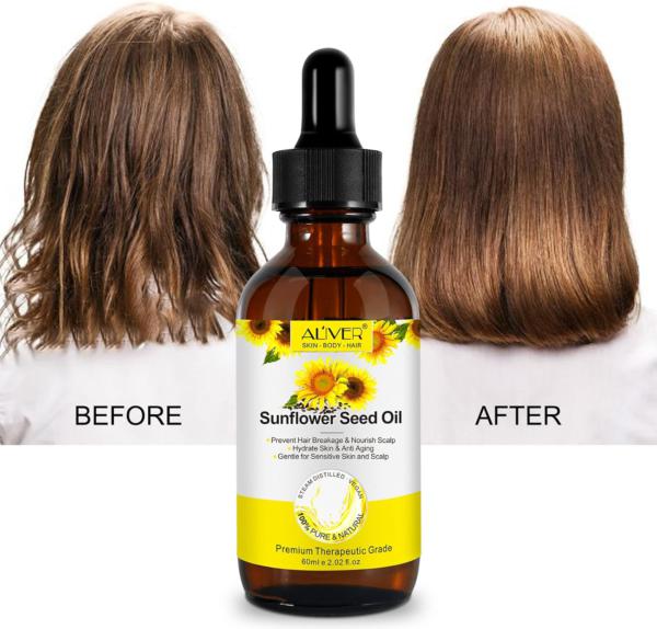 Aliver Organic Sunflower Seed Oil For Skin Face Hair 4