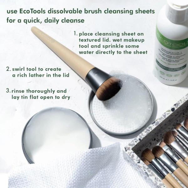 EcoTools Dissolving Brush Cleansing Sheets 30 Sheet Count 3