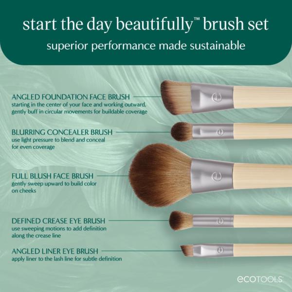 EcoTools Start The Day Beautiful Makeup Brush Kit Limited Edition 4