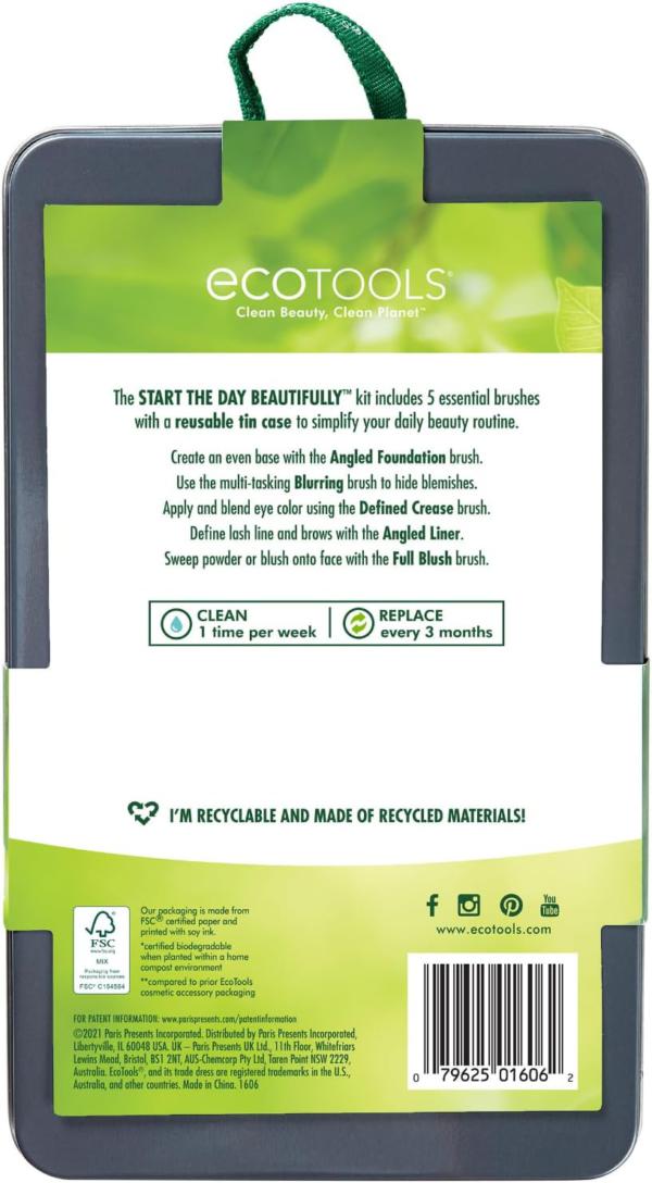 EcoTools Start The Day Beautiful Makeup Brush Kit Limited Edition 7