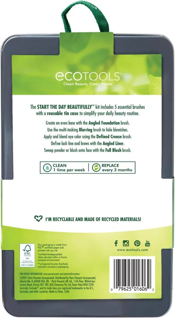 EcoTools Start The Day Beautiful Makeup Brush Kit (Limited Edition) - Image 7