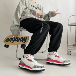 Fire Red Basketball Shoes with Thick Sole Casual Sneakers Jordaneliedly Blank Air Jordan 3 7 Fire Red Basketball Shoes with Thick Sole Casual Sneakers Jordaneliedly Blank Air Jordan 3