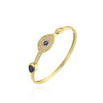 Gold Plated Lucky Eye Luxury Bangles For Women