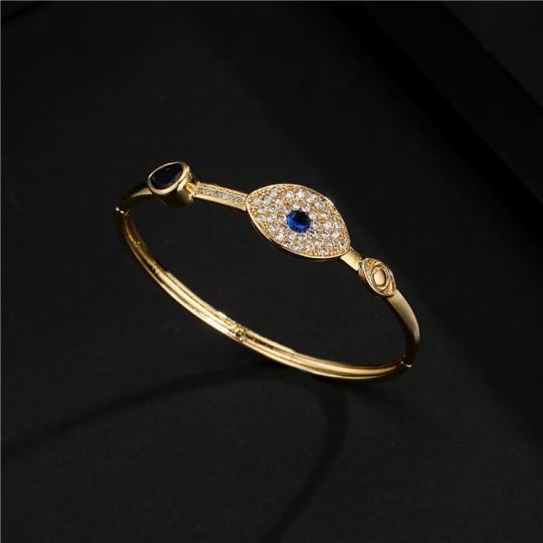 Gold Plated Lucky Eye Luxury Bangles For Women 2