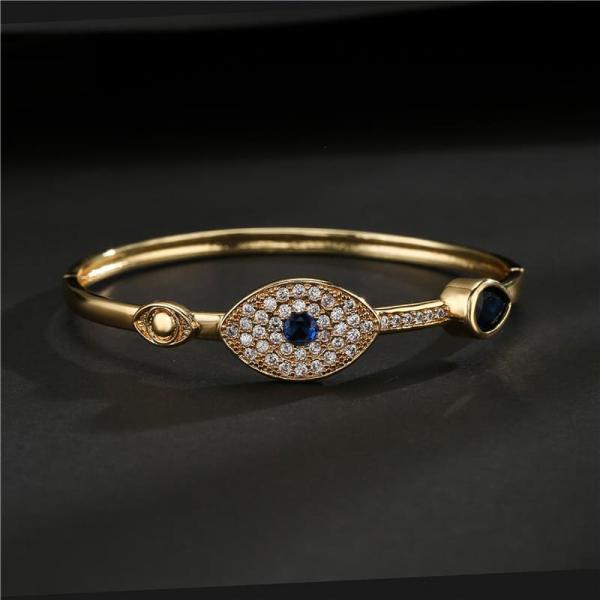 Gold Plated Lucky Eye Luxury Bangles For Women 5