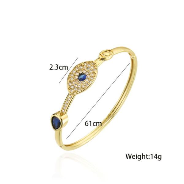 Gold Plated Lucky Eye Luxury Bangles For Women 7