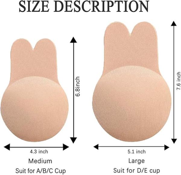 Non Slip Rabbit Ear Silicone Easy Adhesive Bra For Women 6