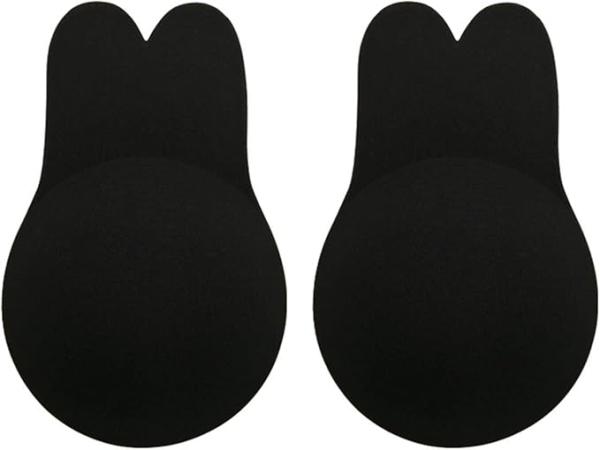 Non Slip Rabbit Ear Silicone Easy Adhesive Bra For Women Non Slip Rabbit Ear Silicone Easy Adhesive Bra For Women Black