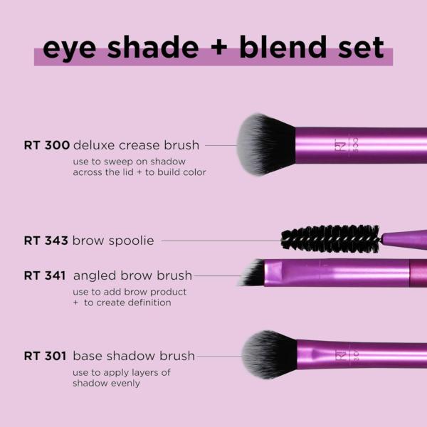 Real Techniques Eye Shade Blend Makeup Brush Trio 4