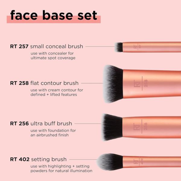 Real Techniques Face Base Makeup Brush Set 4