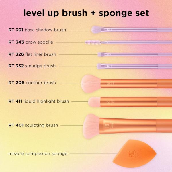 Real Techniques Level Up Brush and Sponge Set 4