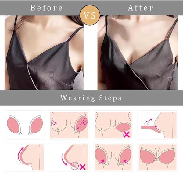 Self Adhesive Strapless Invisible Push up Bra For Women 3