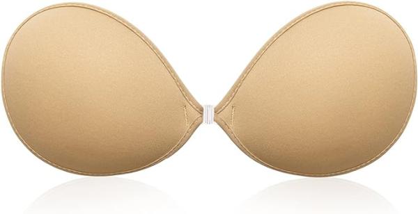 Self Adhesive Strapless Invisible Push up Bra For Women brown 2