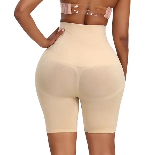 Women High Waist Seamless Slimmer Body Shaper Pants Beige