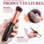 BS-MALL Makeup Brush Set 14 Pcs Premium Synthetic Foundation Powder Concealers Eye Shadows , Rose Golden 2 BS-MALL Makeup Brush Set 14 Pcs Premium Synthetic Foundation Powder Concealers Eye Shadows , Rose Golden