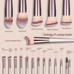 BS-MALL Makeup Brush Set 18 Pcs 2 BS-MALL Makeup Brush Set 18 Pcs Premium Synthetic Foundation Powder Concealers Eye shadows Blush Makeup Brushes Champagne Gold Cosmetic Brushes