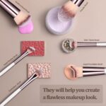 BS-MALL Makeup Brush Set 18 Pcs 4 BS-MALL Makeup Brush Set 18 Pcs Premium Synthetic Foundation Powder Concealers Eye shadows Blush Makeup Brushes Champagne Gold Cosmetic Brushes