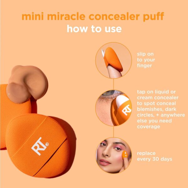 Real Techniques Mini Miracle Concealer Puff Trio 4