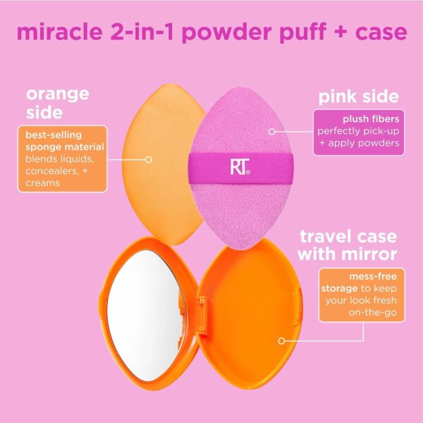 Real Techniques Miracle 2 In 1 Powder Puff with Travel Case 4