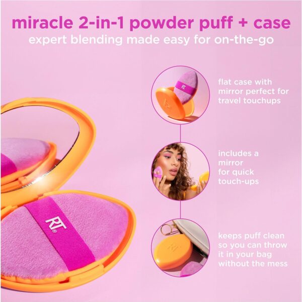 Real Techniques Miracle 2 In 1 Powder Puff with Travel Case 5