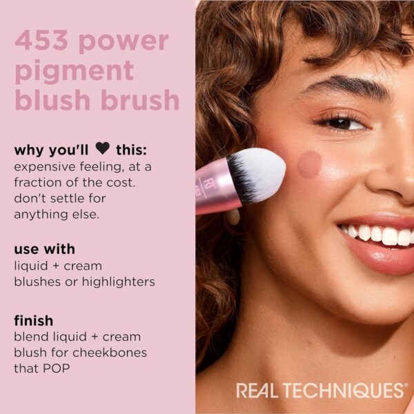 Real Techniques Power Pigment Blush Brush For Makeup 3