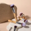 Young Glam Makeup Brush Set 11Pcs Bamboo Synthetic Kabuki Brush Set 3 Young Glam Makeup Brush Set 11Pcs Bamboo Synthetic Kabuki Brush Set Foundation Powder Blending Concealer Eye shadows Blush Cosmetics Brushes with Organizer Bag & Makeup Sponge
