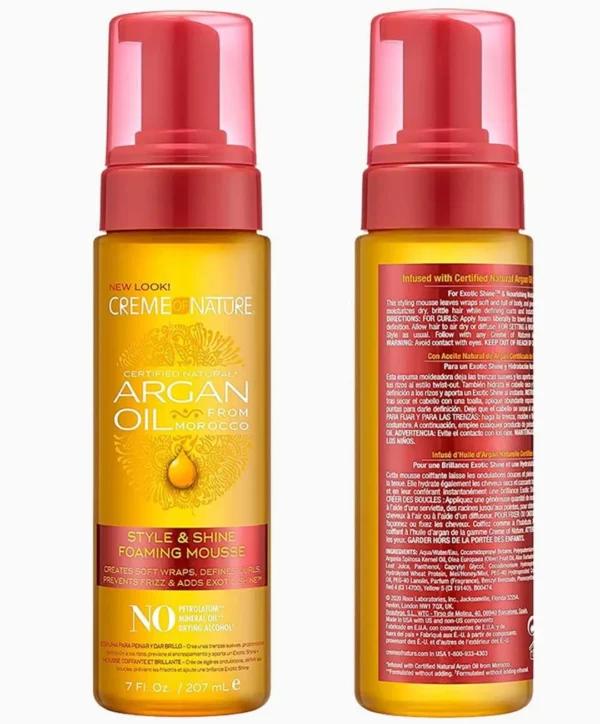 Creme Of Nature Argan Oil Style Shine Foaming Mousse 207ML 3