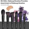 BS-MALL Makeup Brush Set 18 Pcs Premium Synthetic Foundation Powder Concealers Eye shadows Blush Makeup Brushes with black case (C-Black) 4 BS-MALL Makeup Brush Set 18 Pcs Premium Synthetic Foundation Powder Concealers Eye shadows Blush Makeup Brushes Champagne Gold Cosmetic Brushes