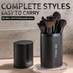 BS-MALL Makeup Brush Set 18 Pcs Premium Synthetic Foundation Powder Concealers Eye shadows Blush Makeup Brushes with black case (C-Black) 6 BS-MALL Makeup Brush Set 18 Pcs Premium Synthetic Foundation Powder Concealers Eye shadows Blush Makeup Brushes Champagne Gold Cosmetic Brushes