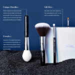 Jessup Individual Complete 25Pcs Makeup Brush Set Black-Silver T175 6 Jessup 25pcs Professional Makeup Brush Set Foundation Powder Concealer Eyeshadow Blending Blush Highlighter Natural-Synthetic Hair Brushes (Black/Silver) T175