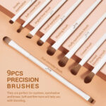 Jessup Luxury Light Gray Comprehensive Collection Eye and Face Brush Set 14pcs T329 5 Jessup Vegan Makeup Brushes Set Professional Eco-friendly Synthetic Powder Foundation Highlight Concealer Eyeshadow Blending Eyebrow Liner Spoolie Brush Set Light Grey 14pcs T329