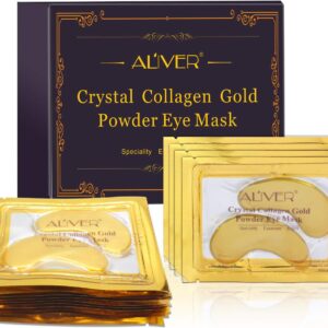 Aliver Crystal Collagen 24K Gold Powder Under Eye Mask Aliver Crystal Collagen Gold Powder Eye Mask