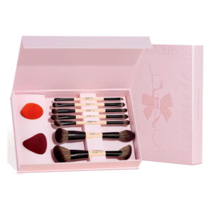Jessup Makeup Brushes Set 9pcs, 7pcs Double Sided Makeup Brushes, 2pcs Makeup Sponges, Foundation Concealer Blush Eyeshadow Contour Powder Gift Packaging T506
