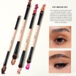 Jessup Makeup Brushes Set 9pcs, 7pcs Double Sided Makeup Brushes, 2pcs Makeup Sponges, Foundation Concealer Blush Eyeshadow Contour Powder Gift Packaging T506