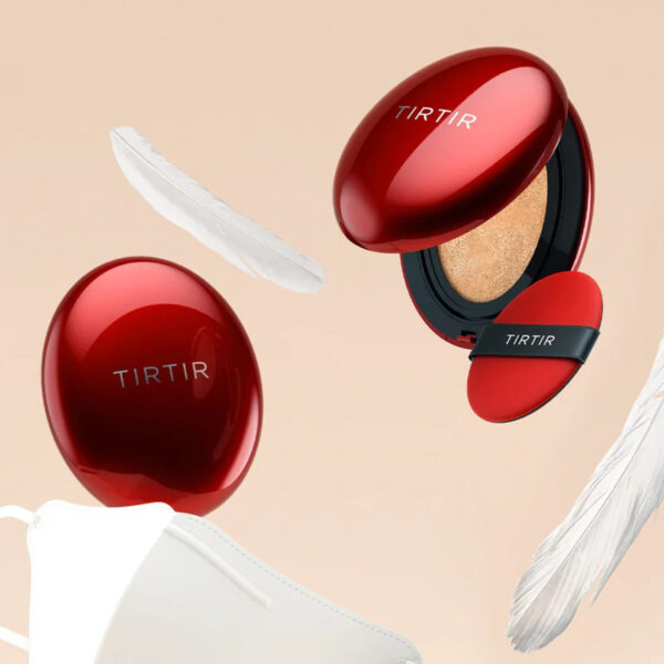 TIRTIR Mask Fit Red Cushion Foundation, Full Coverage Weightless, Skin Fit, Stain Glow Finish, Korean Makeup Cushion Foundation - Image 7
