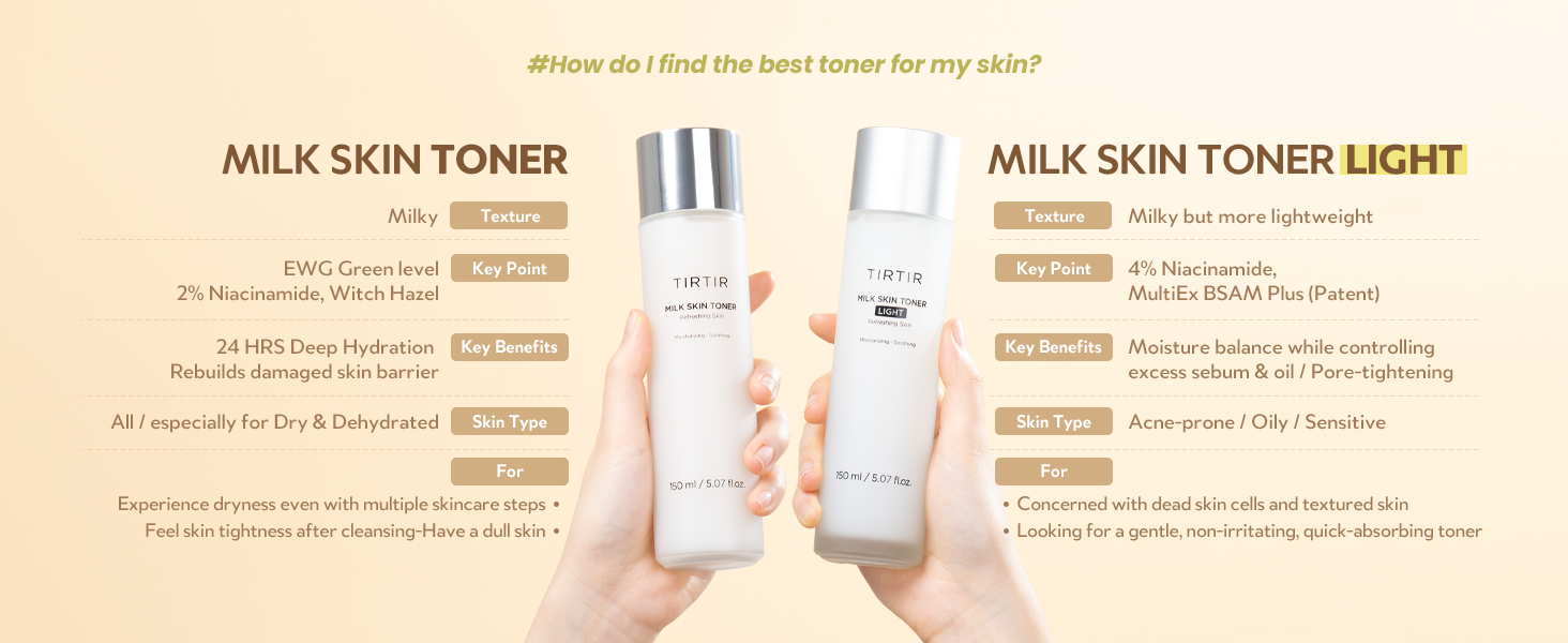 TIRTIR Milk Skin Toner Light, Refreshing Skin, Moisturizing and Soothing (150ml / 5.07fl.oz) TIRTIRMilk Skin Rice Toner Light 3