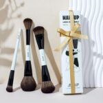 Jessup Face Makeup Brushes 3pcs Double Ended T503 6 Jessup Face Makeup Brushes 3pcs Double Ended Makeup Brush Set for Foundation Contour Blush Highlight and Concealer Brush, Premium Vegan Brush Set Bright Cyan T503